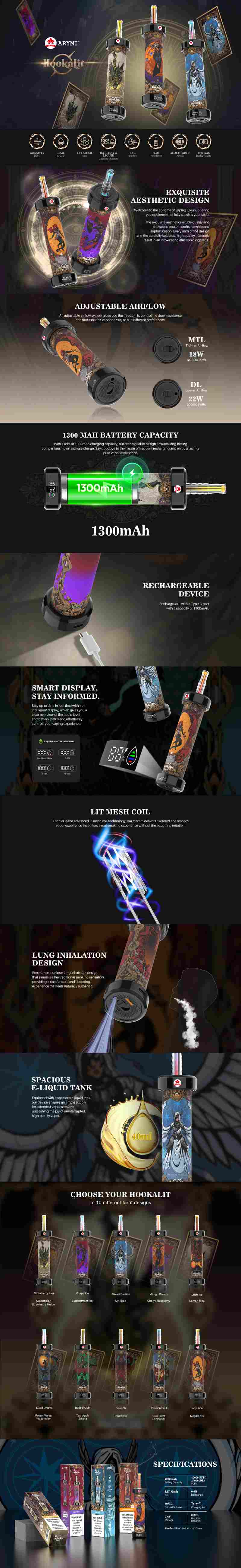 Arymi Hookalit 40000 Puffs