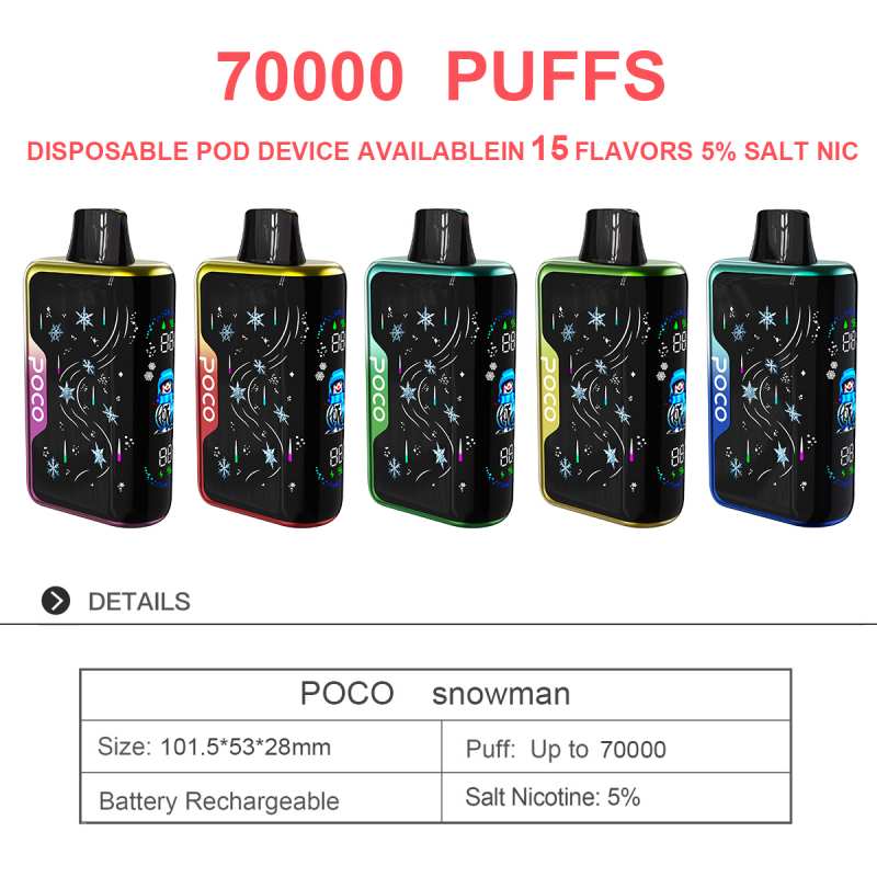 Poco Snowman 70000 Puffs